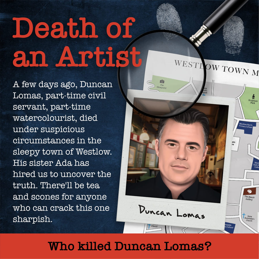 Unsolved Murder Mystery Game - FPI Mystery: Death of an Artist - Cold Case Detective Game for Adults & Teens