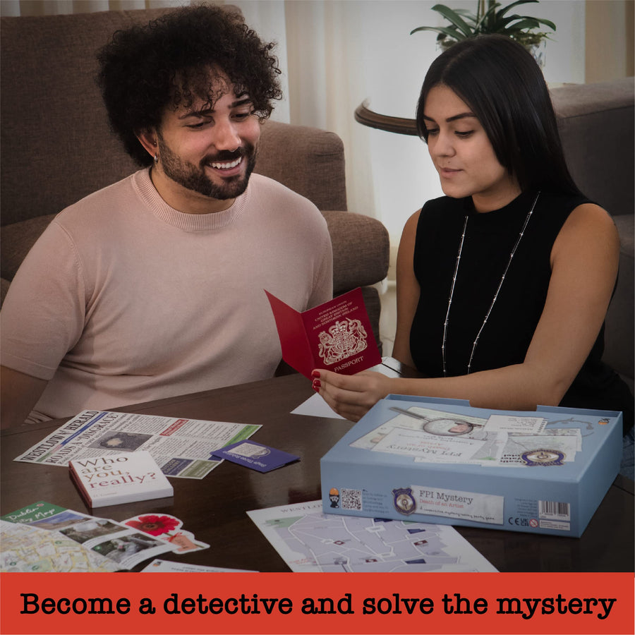 Unsolved Murder Mystery Game - FPI Mystery: Death of an Artist - Cold Case Detective Game for Adults & Teens