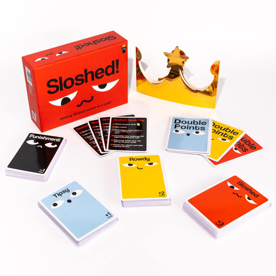 Unforgettable Drinking Games for Adults Party "Sloshed Deluxe" - Hilarious Drinking Game with a Twist
