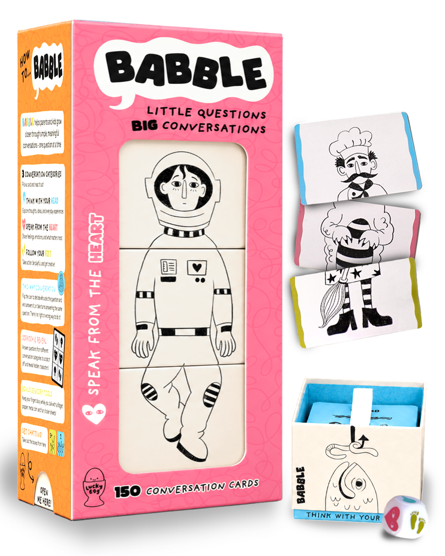 Babble - Conversation Card Game for Kids, Question Card for Family Conversation Inprovement