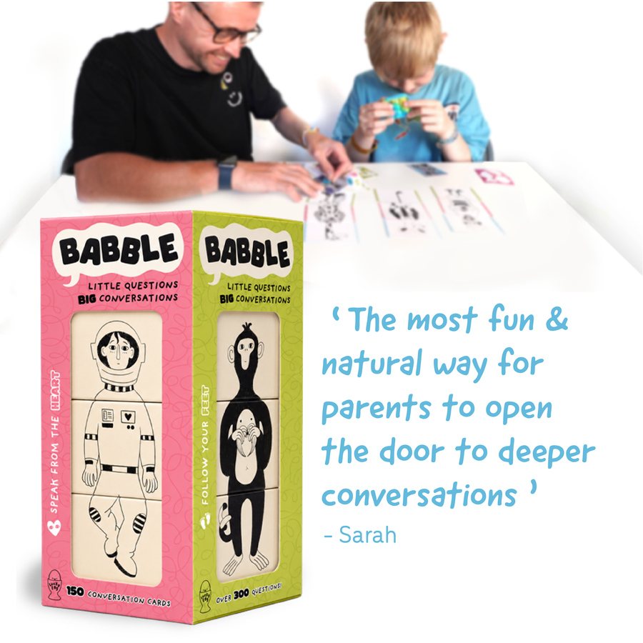 Babble - Conversation Card Game for Kids, Question Card for Family Conversation Inprovement