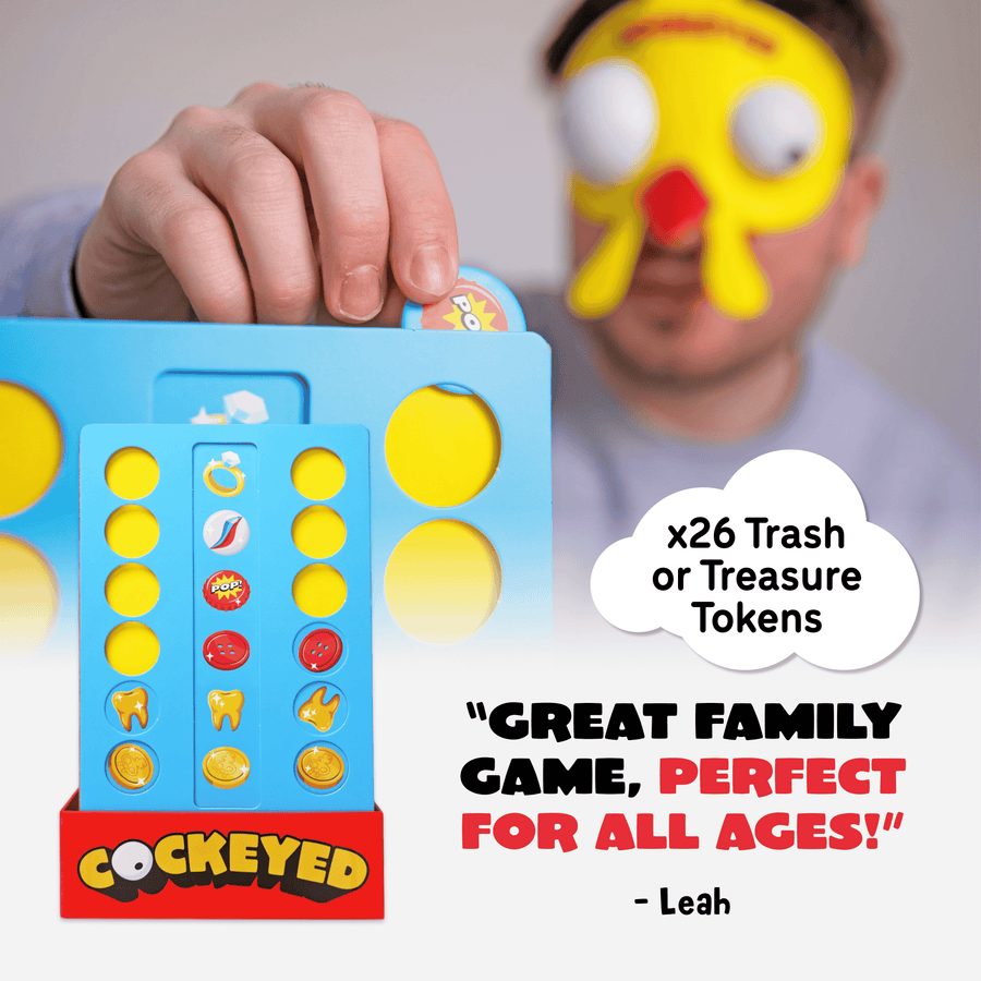 Cockeyed - Family Games for Kids and Adults - Match the Icons While Wearing Wacky Vision Mask Party Games