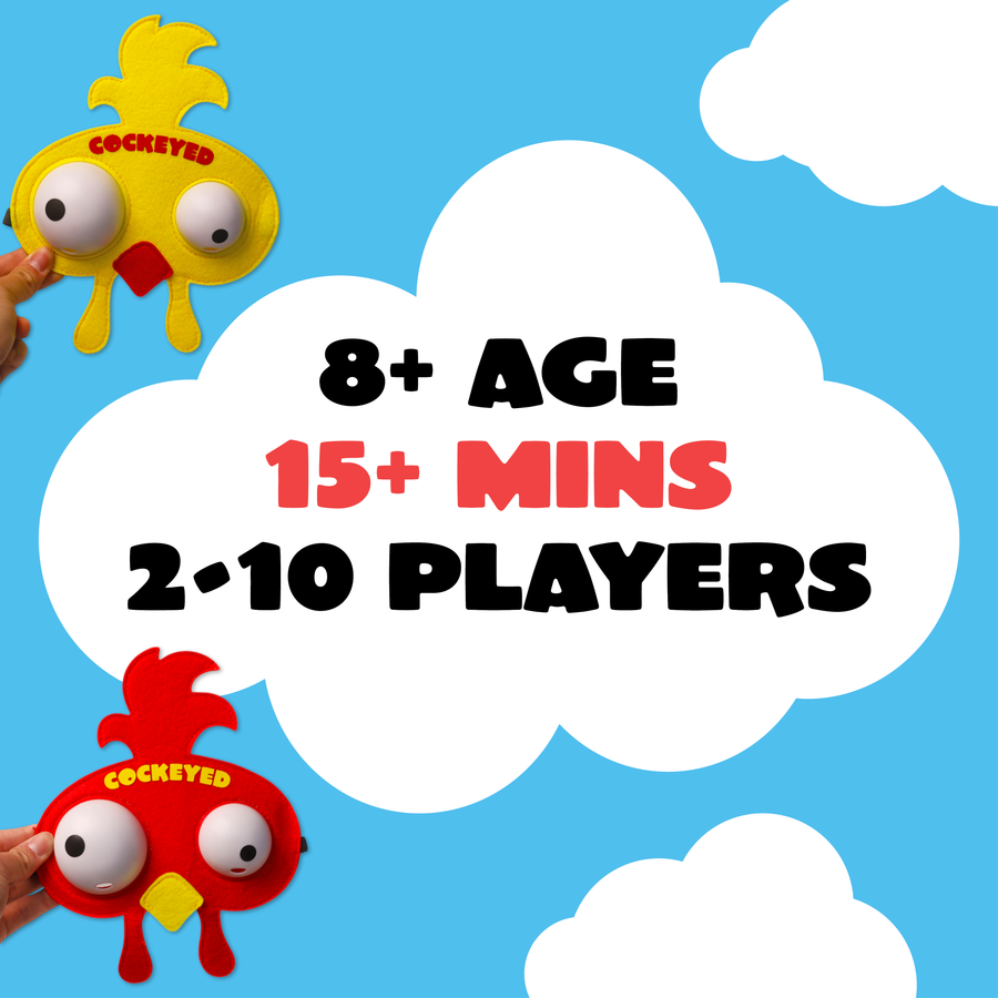 Cockeyed - Family Games for Kids and Adults - Match the Icons While Wearing Wacky Vision Mask Party Games