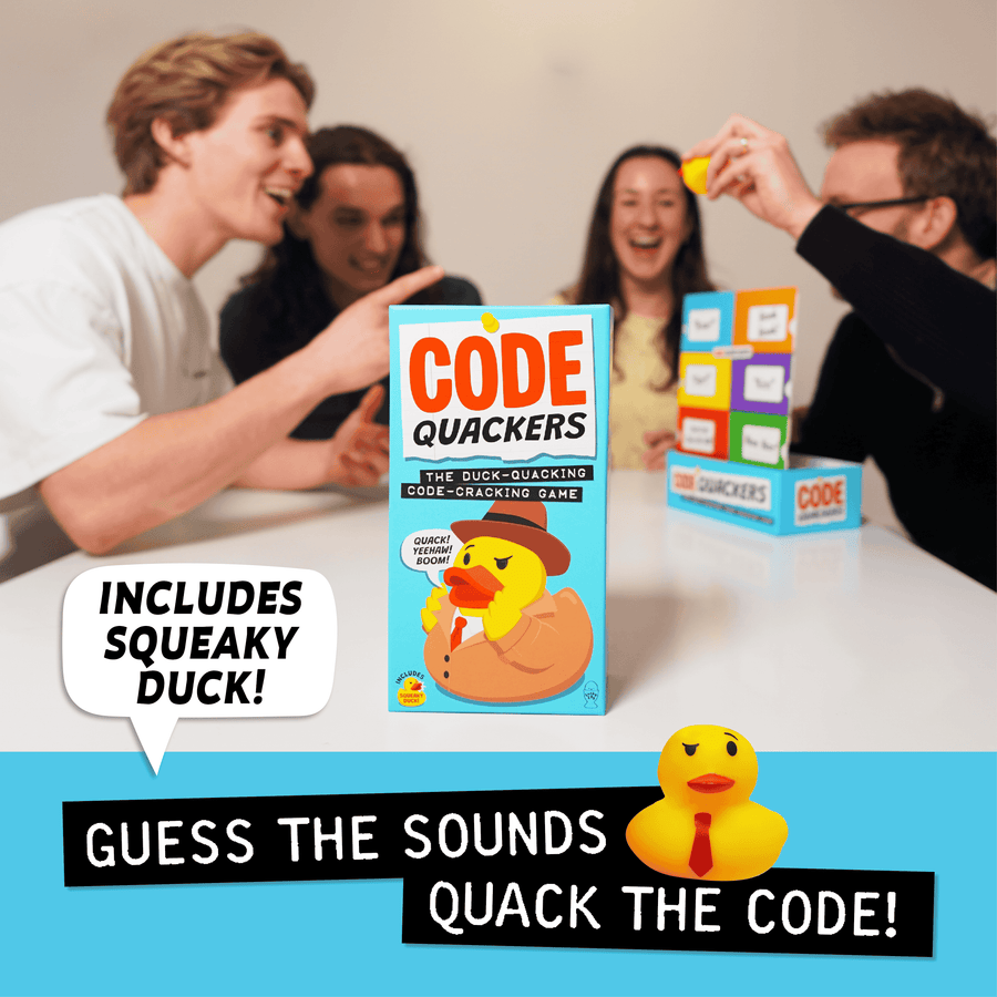 Lucky Egg Code Quackers – Hilarious Sound & Memory Party Game with Squeaky Duck