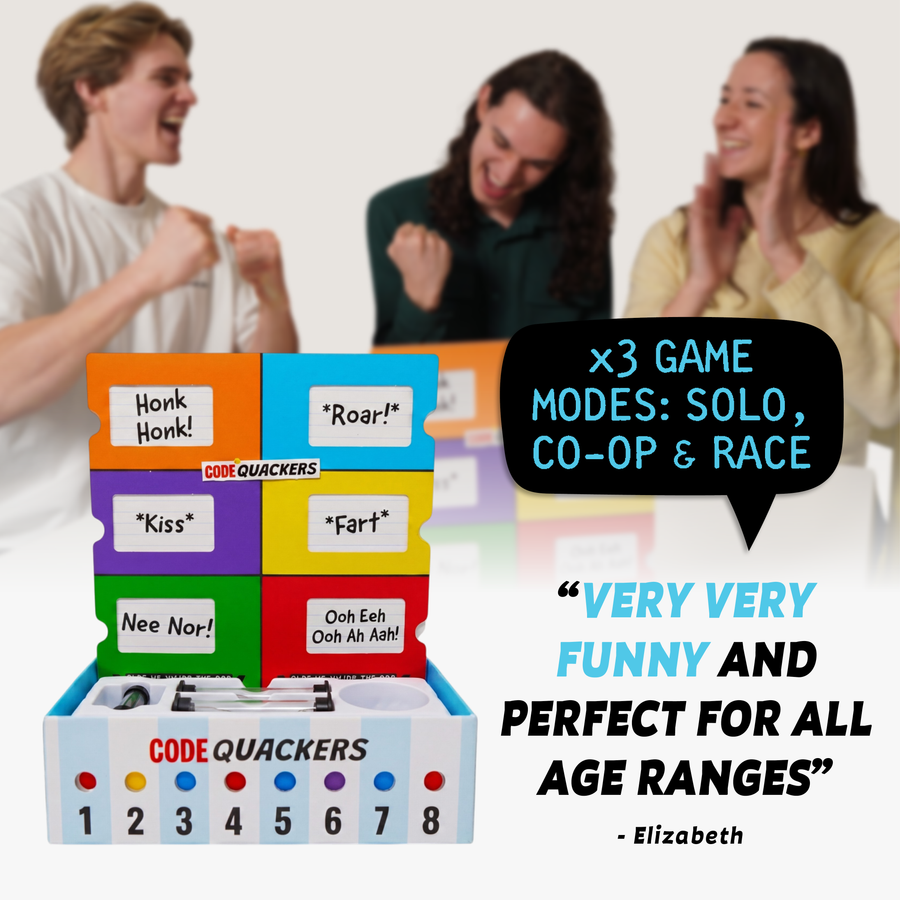 Lucky Egg Code Quackers – Hilarious Sound & Memory Party Game with Squeaky Duck