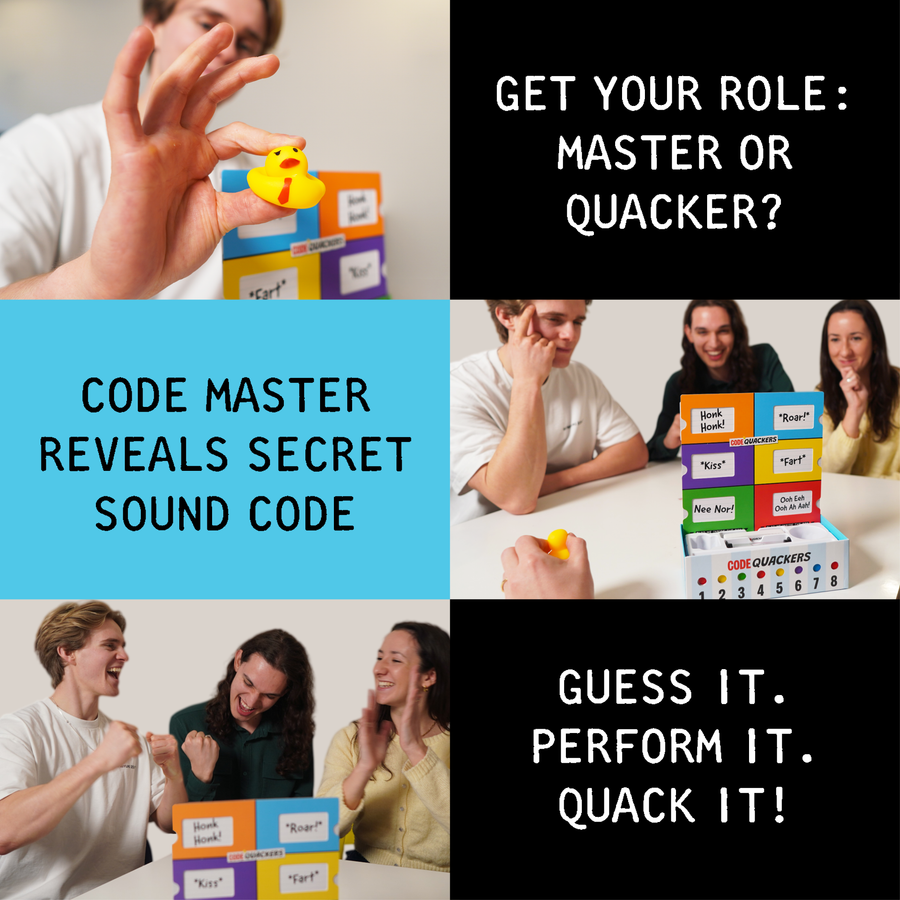 Lucky Egg Code Quackers – Hilarious Sound & Memory Party Game with Squeaky Duck