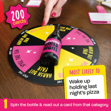 Load image into Gallery viewer, Lucky Egg Unfiltered Girls Night Games – Hilarious Adult Party Game with 200 Outrageous Scenario Cards – Perfect Bachelorette Party Games for an Unforgettable Girls Night (3-8 Players)