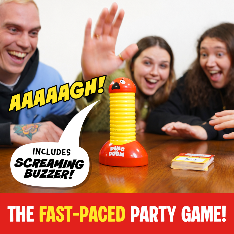 Lucky Egg Ding Or Doom – Fast-Paced Buzzer Party Game for Kids, Teens & Adults