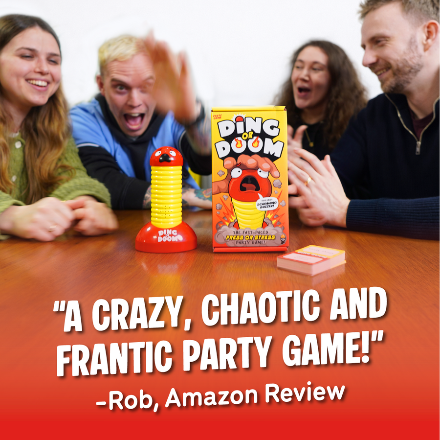 Lucky Egg Ding Or Doom – Fast-Paced Buzzer Party Game for Kids, Teens & Adults