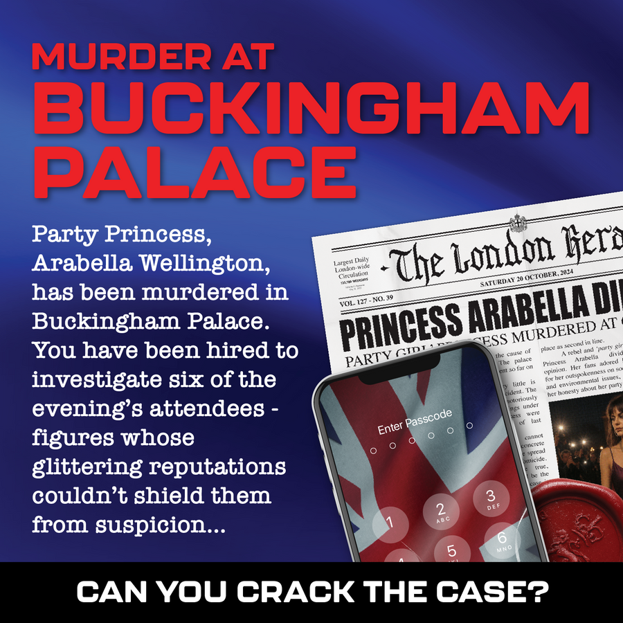 Lucky Egg MMC Buckingham Palace – Murder Mystery Game for Adults & Teens