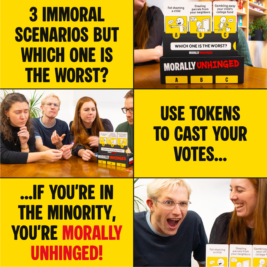 Lucky Egg Morally Unhinged Party Game - Dark Humor Card Game for Adults