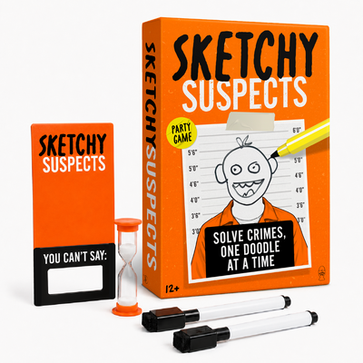 Sketchy Suspects Party Game - Sketch Wacky Criminals Based On Restricted Descriptions