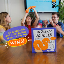 Load image into Gallery viewer, Lucky Egg Wonky Doodles – Hilarious Drawing Games for Family Game Night & Parties – Family Board Games for Adults with Wonky Doodler, 150 Word Cards & Whiteboard – Best Family Games for Ages 8+
