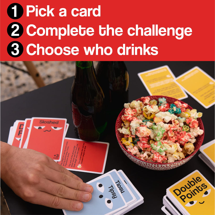 Unforgettable Drinking Games for Adults Party "Sloshed Deluxe" - Hilarious Drinking Game with a Twist