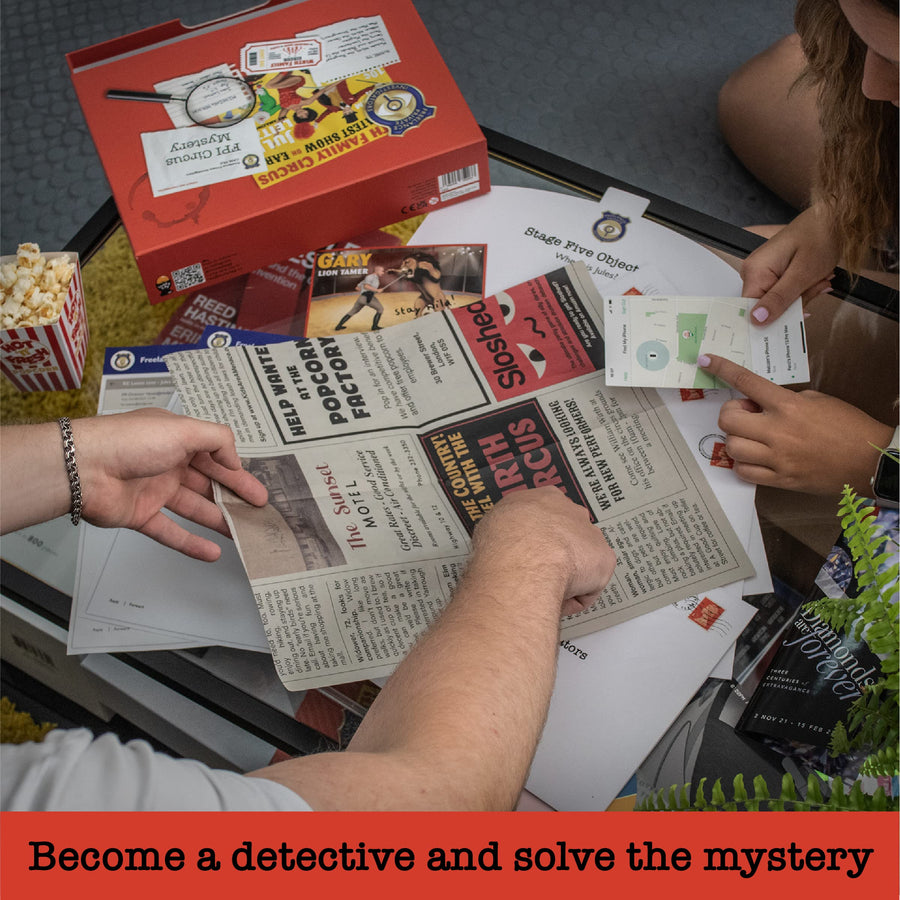 Unsolved Murder Mystery Game - FPI Mystery: Disappearance At Wirth Circus - Crime Solving Detective Game for Adults & Teens