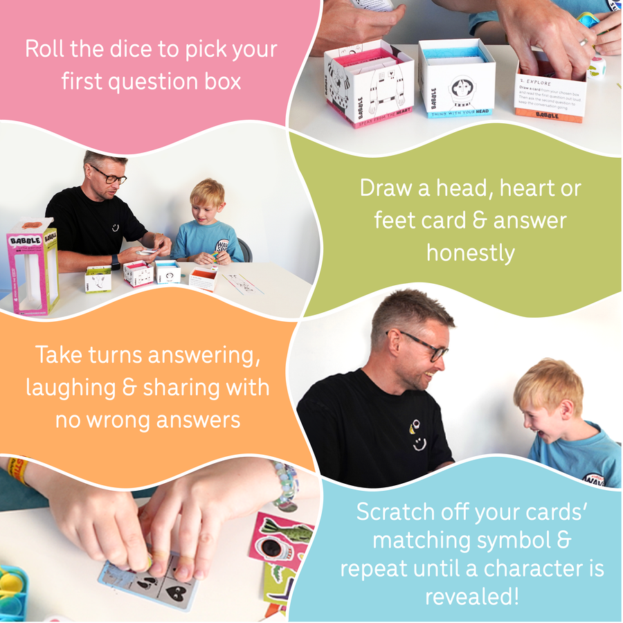 Babble - Conversation Card Game for Kids, Question Card for Family Conversation Inprovement