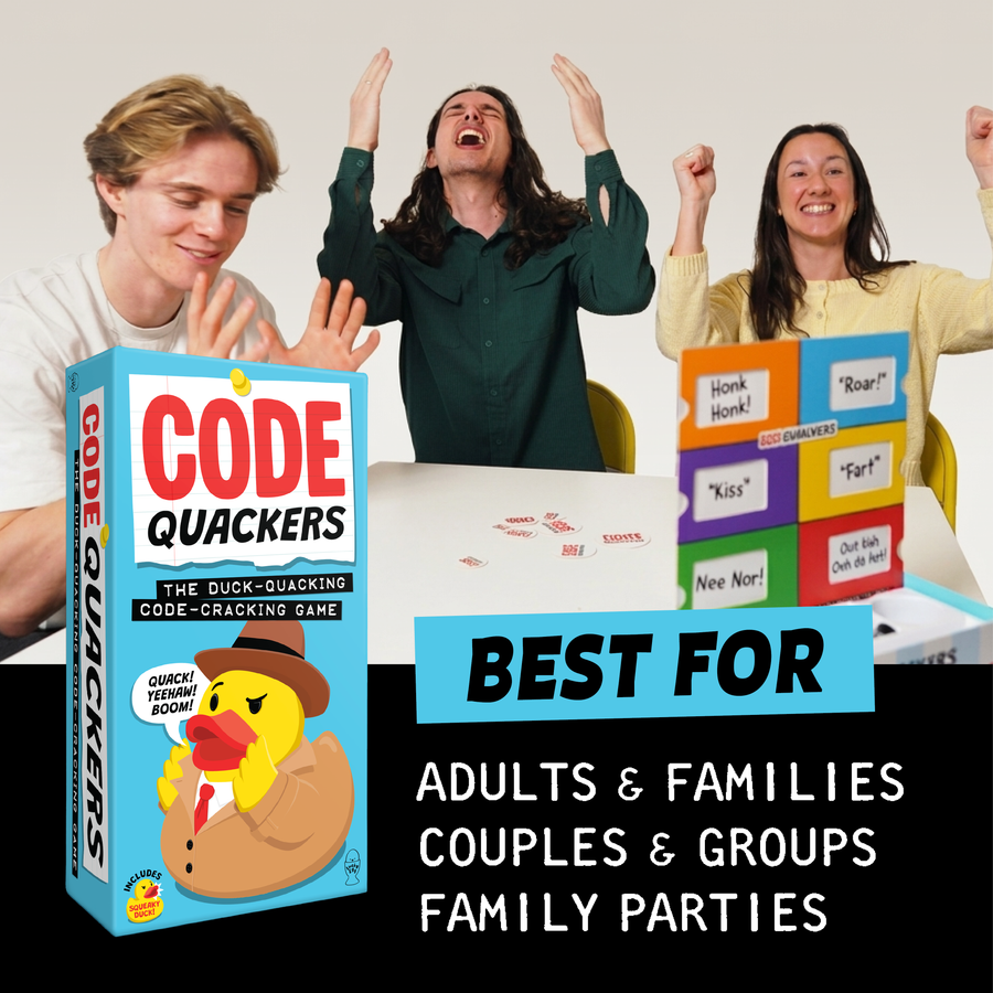 Lucky Egg Code Quackers – Hilarious Sound & Memory Party Game with Squeaky Duck