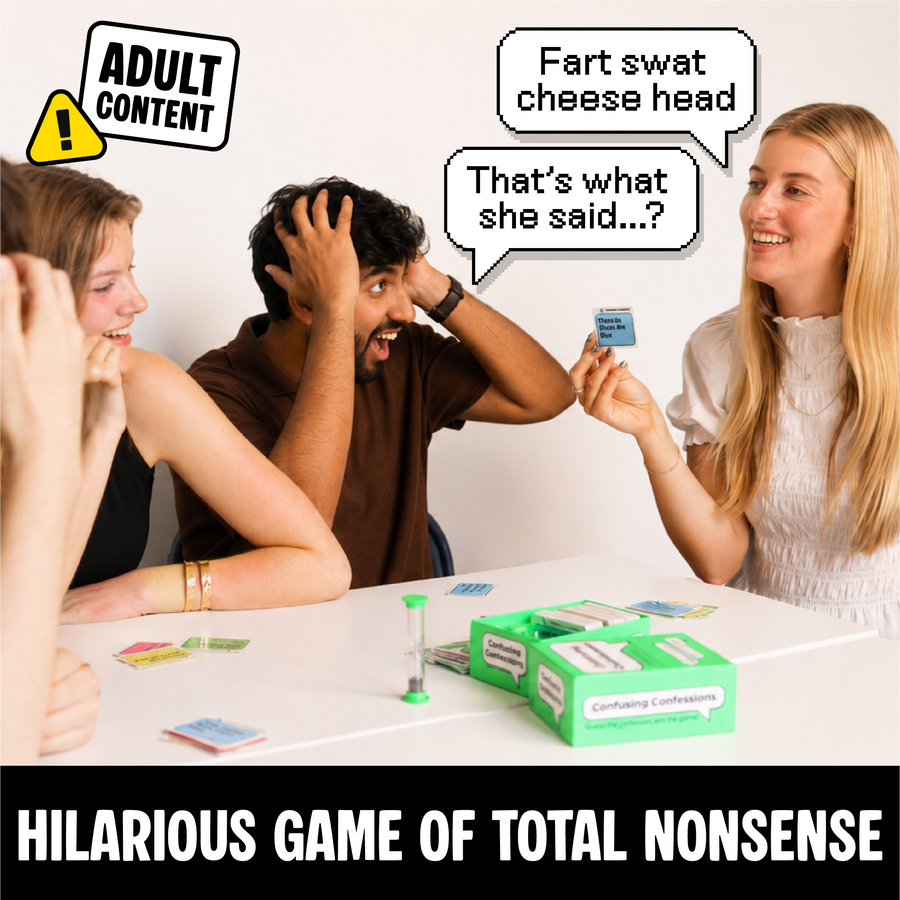 Confusing Confessions Board Games - Decode The Nonsense, Guess The Phrase - Funny Party Games For Adults & Family