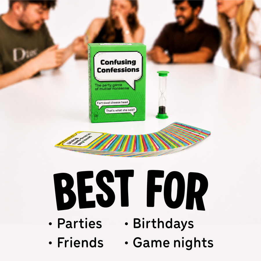 Confusing Confessions Board Games - Decode The Nonsense, Guess The Phrase - Funny Party Games For Adults & Family