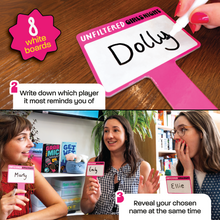 Load image into Gallery viewer, Lucky Egg Unfiltered Girls Night Games – Hilarious Adult Party Game with 200 Outrageous Scenario Cards – Perfect Bachelorette Party Games for an Unforgettable Girls Night (3-8 Players)
