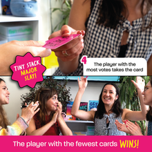 Load image into Gallery viewer, Lucky Egg Unfiltered Girls Night Games – Hilarious Adult Party Game with 200 Outrageous Scenario Cards – Perfect Bachelorette Party Games for an Unforgettable Girls Night (3-8 Players)
