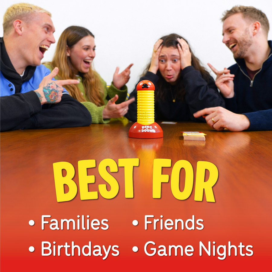Lucky Egg Ding Or Doom – Fast-Paced Buzzer Party Game for Kids, Teens & Adults
