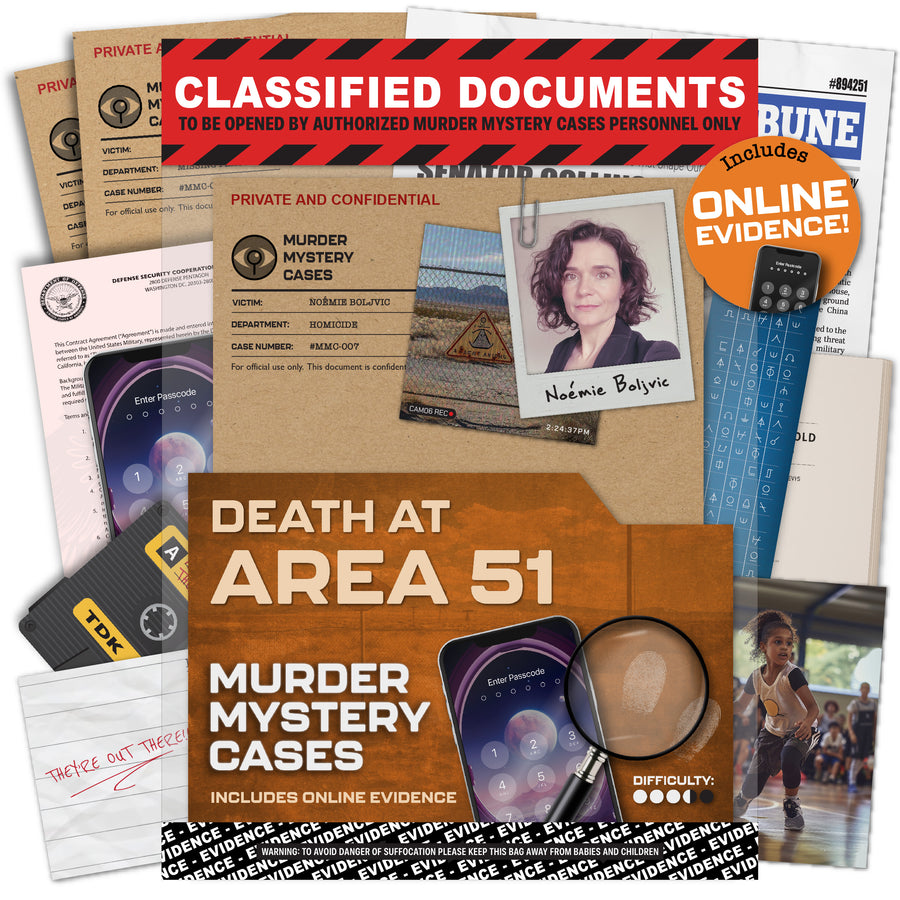 MMC Area 51 - Thrilling Murder Mystery Game for Adults on Date/Game Night