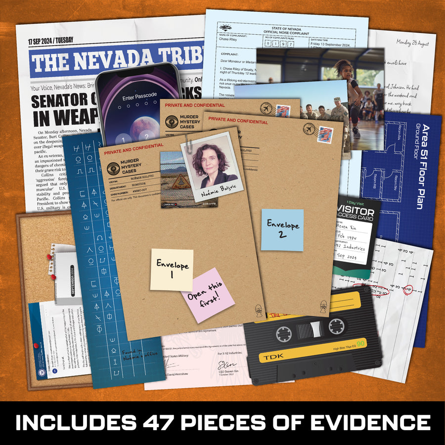 MMC Area 51 - Thrilling Murder Mystery Game for Adults on Date/Game Night