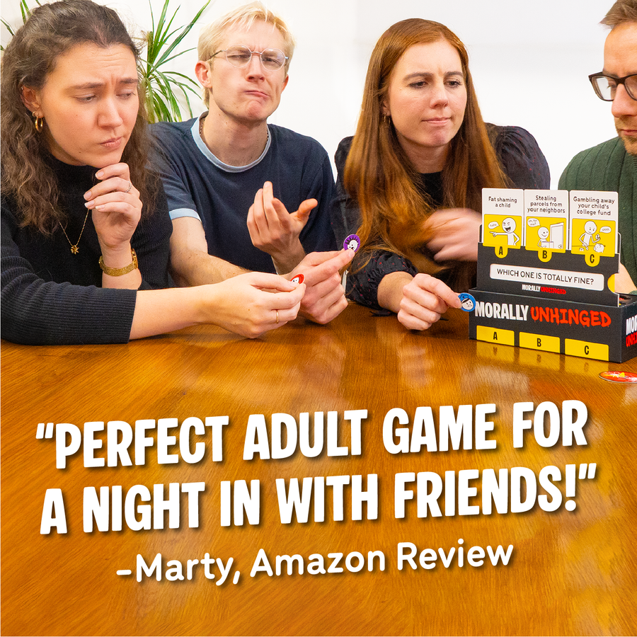 Lucky Egg Morally Unhinged Party Game - Dark Humor Card Game for Adults