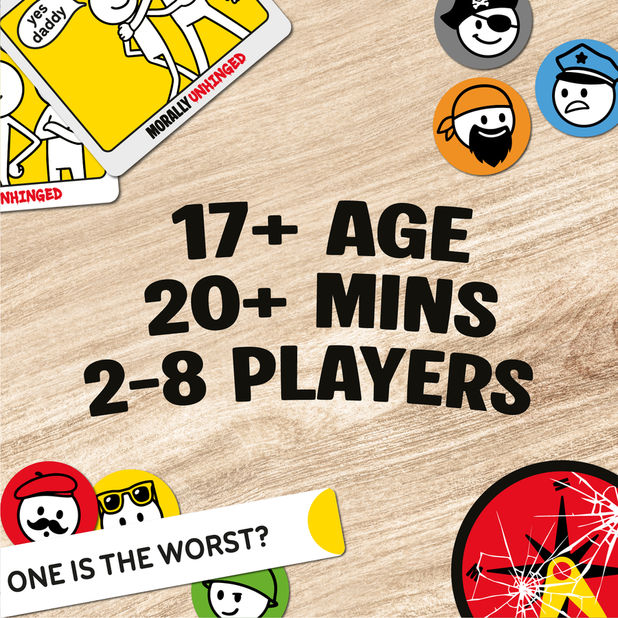 Lucky Egg Morally Unhinged Party Game - Dark Humor Card Game for Adults