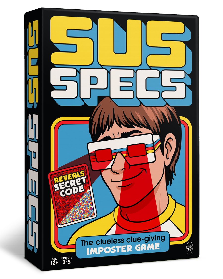 Lucky Egg Sus Specs - The Clueless Clue-Giving Imposter Game, Family Social Deduction Board Game