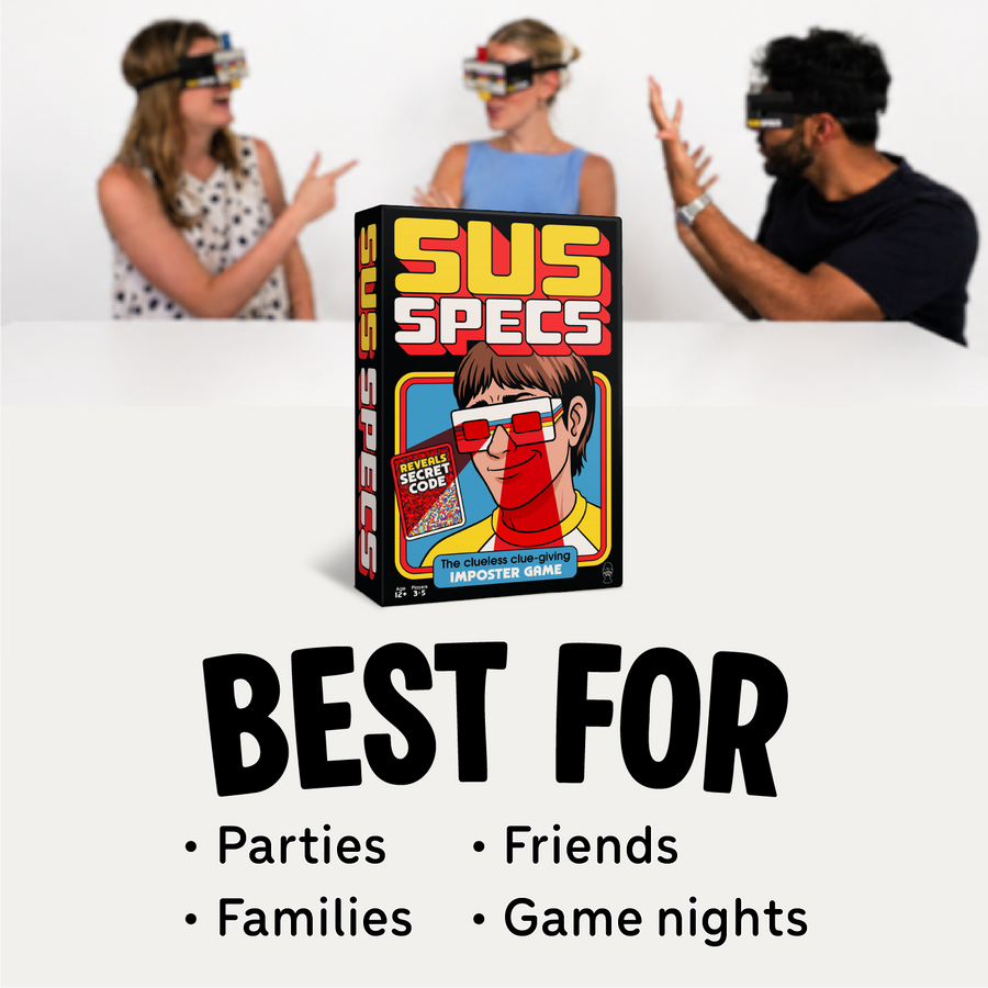 Lucky Egg Sus Specs - The Clueless Clue-Giving Imposter Game, Family Social Deduction Board Game