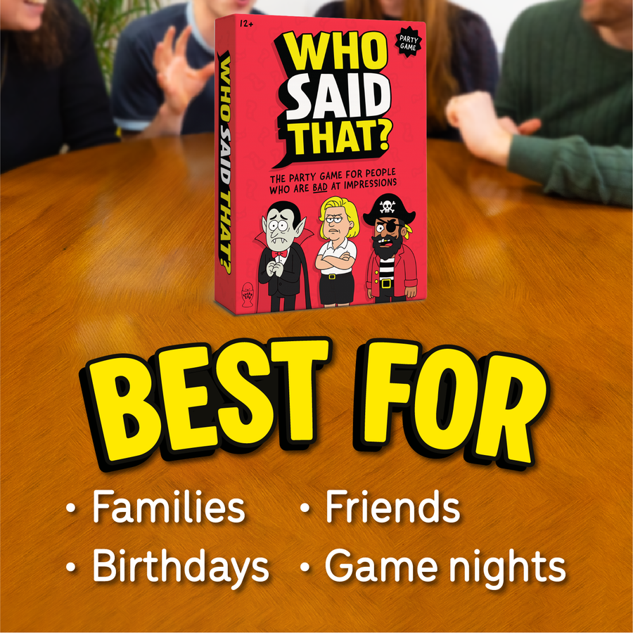 Who Said That - Funny Impressions Party Game For People Bad At Impressions